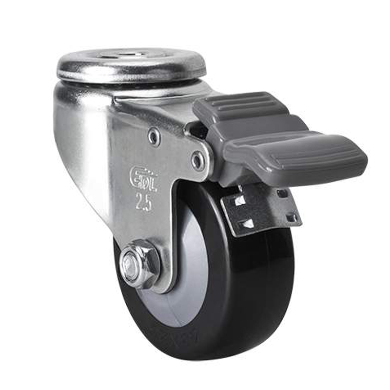 EDL Light 2.5'' 60kg Bolt Hole Brake PU Caster 361825H-3625-64