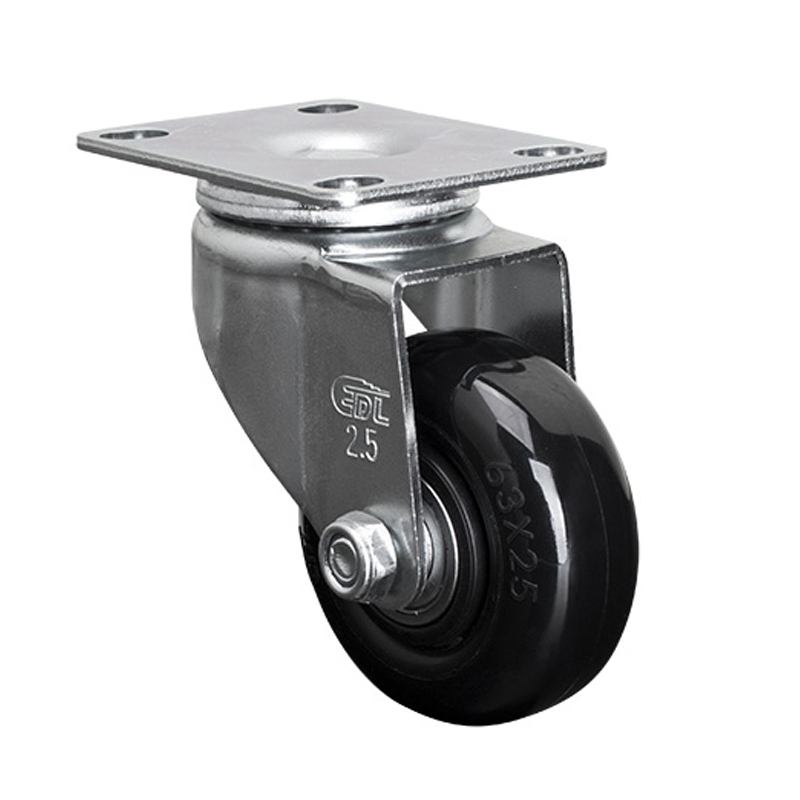 EDL Light 2.5'' 70kg Plate Swivel PU Caster 361125-3625-66
