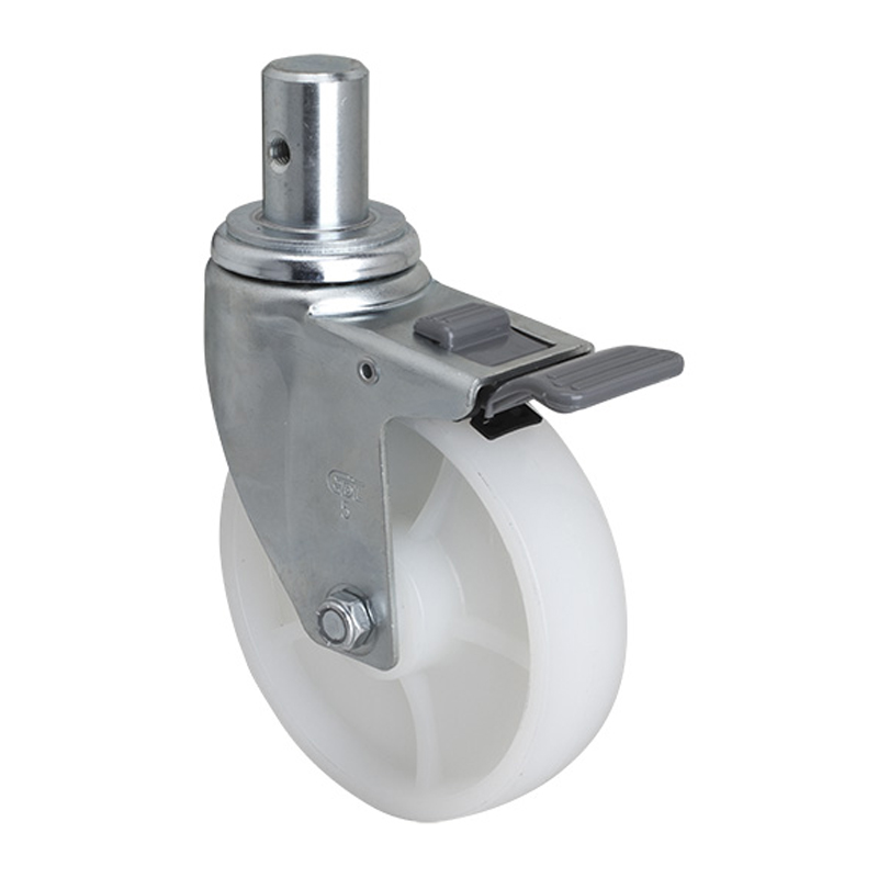 EDL Medium 5'' 130Kg Stem Plastic Dual Brake PA Caster50165H-505-25