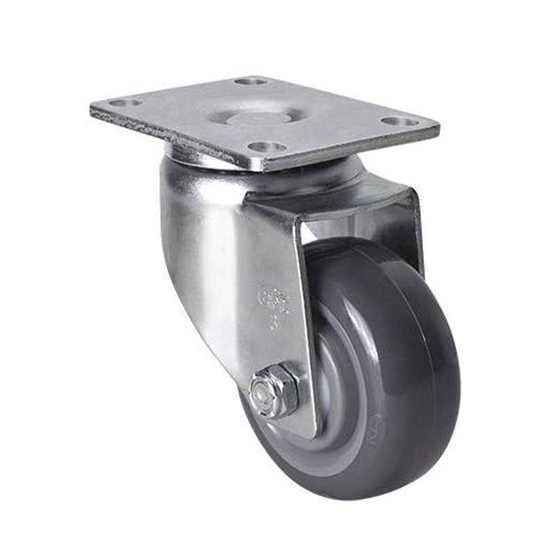 EDL Medium 3" 130kg Plate Swivel PU Caster 50113-503-75