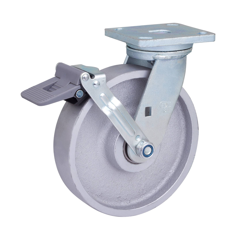 EDL Heavy8"1000kg Plate Plastic Wheel Brake Cast Iron Caster78128F-788-96/F