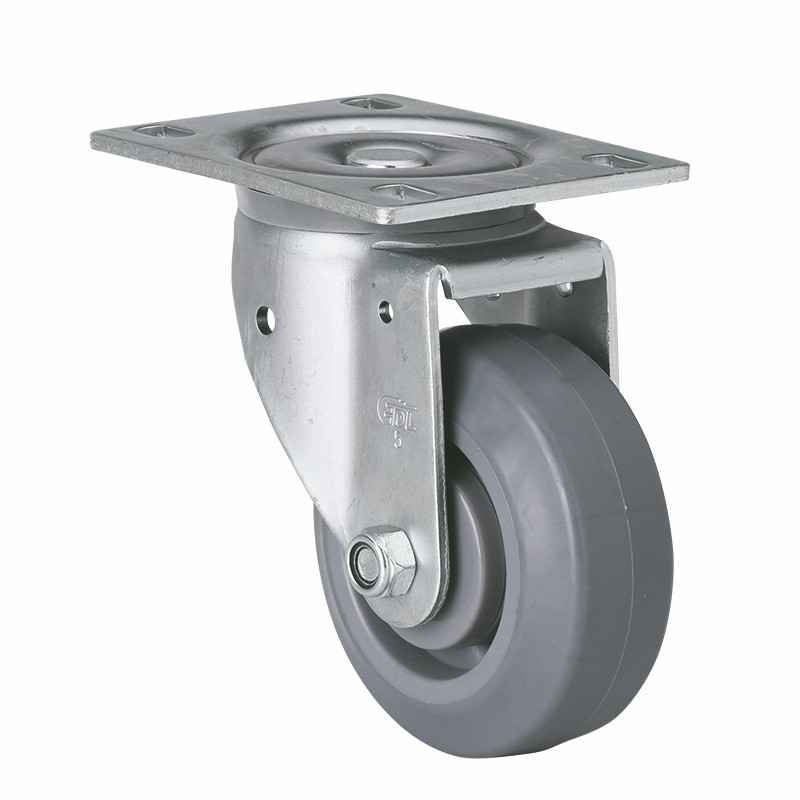 EDL Heavy 5" 300kg Plate Swivel TPE Caster 77115-705-56/M12X80