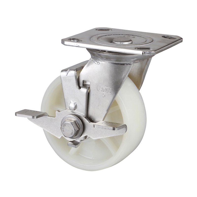 EDL Stainless Steel Heavy 4''380kg Plate Side Brake TPA Caster S71724C-S714-25/C